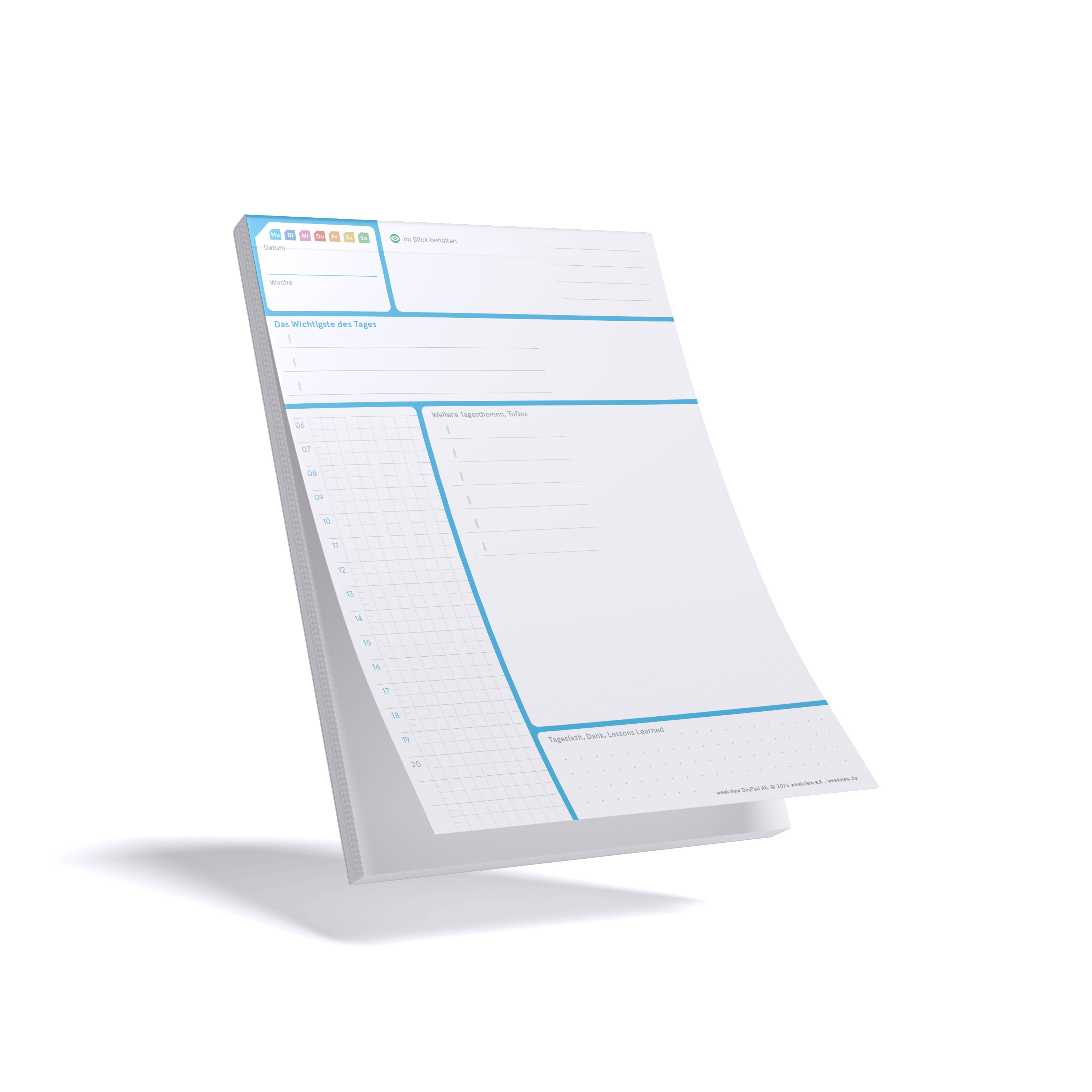 weekview A5 DayPad 4.0 | The notepad for the most important thing of the day