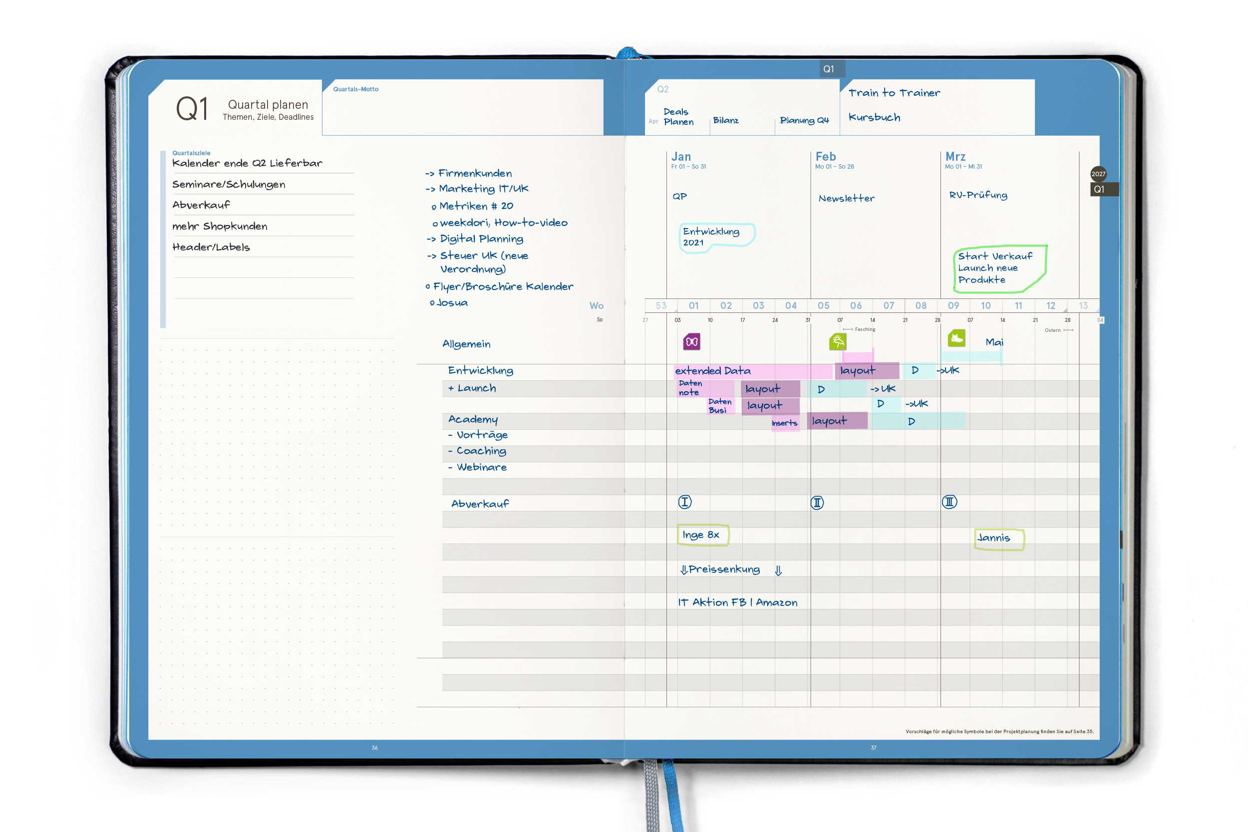 weekview Business Planner Pro A4 2027 – Terminplaner im Großformat