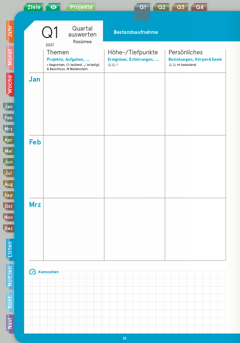 Digital Planner | Business 2027 | mit Navigation, einseitig