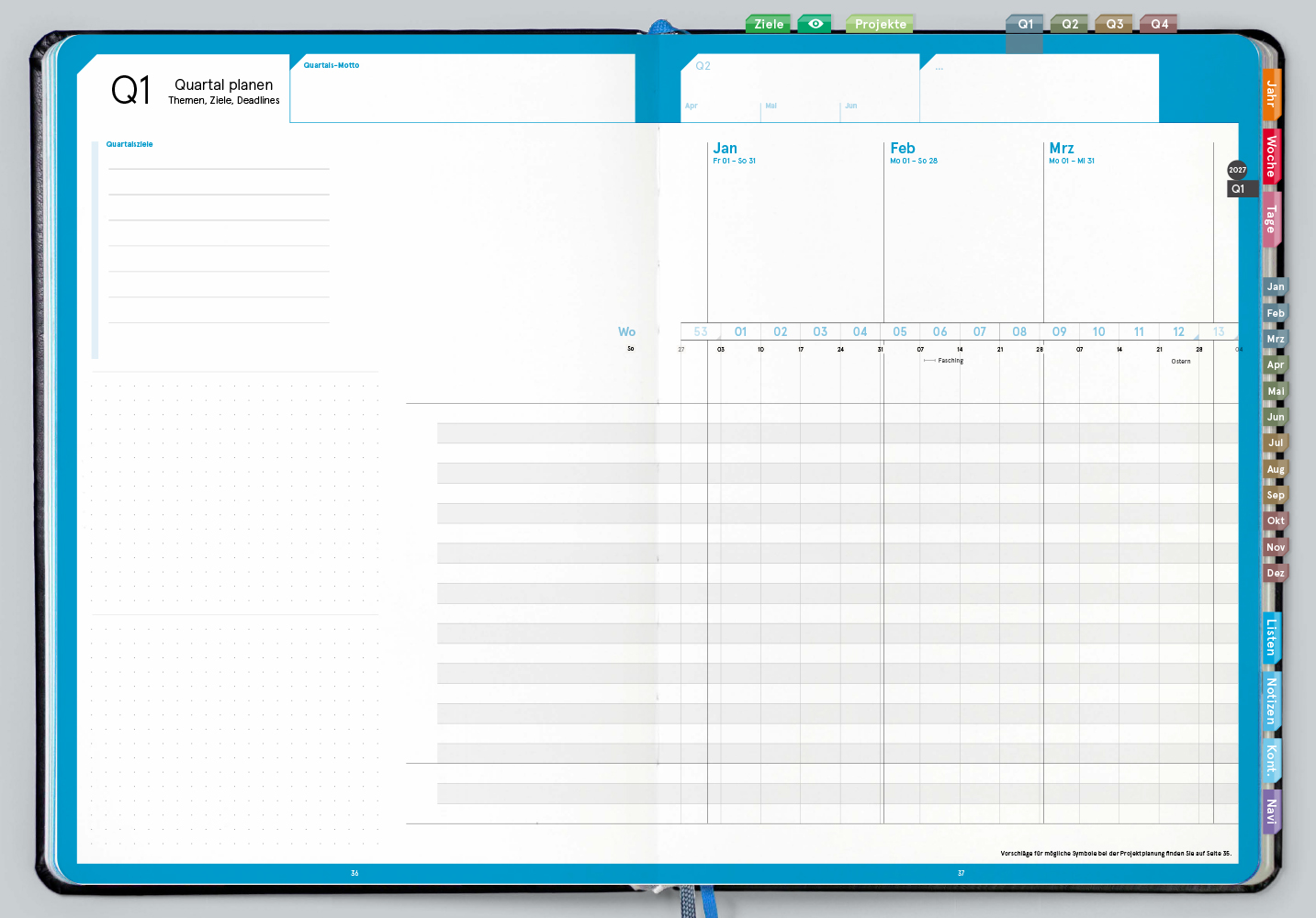 Digital Planner Pro | A4 Business 2027 | mit Navigation