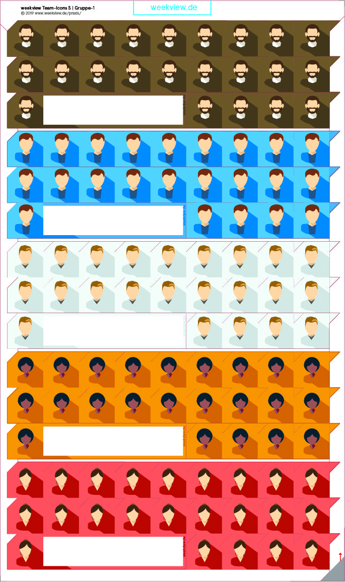 weekview Team Icon Set People S – Symbole für Scrum, Kanban & agiles Arbeiten