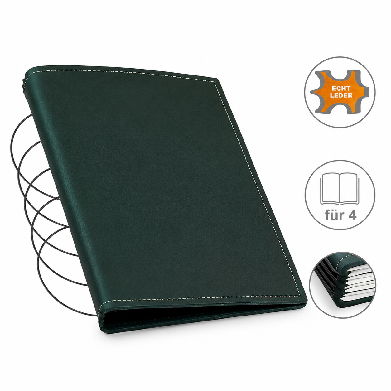 Leder British Racing Green