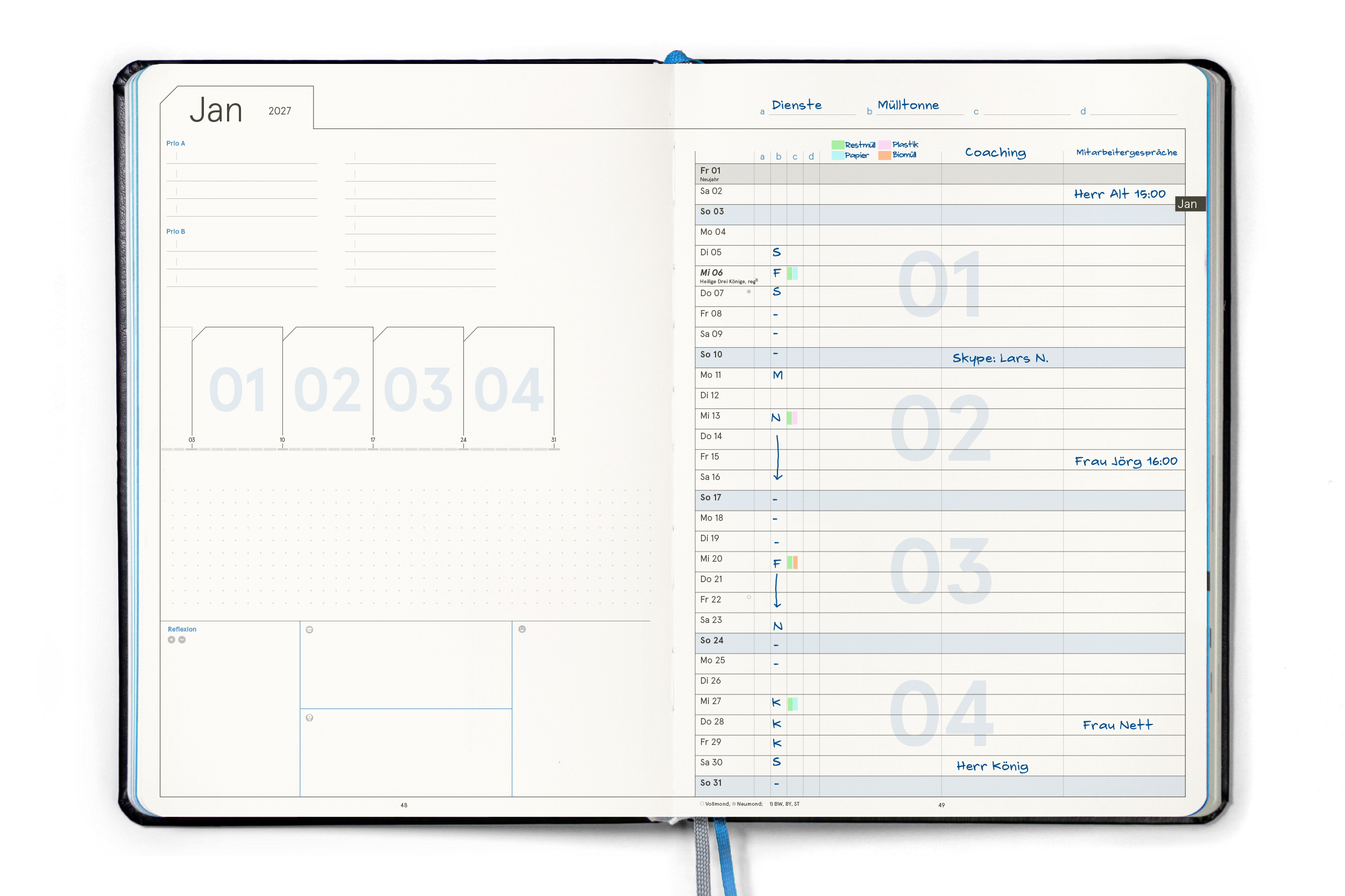 weekview Business Planner Pro A4 2027 – Terminplaner im Großformat