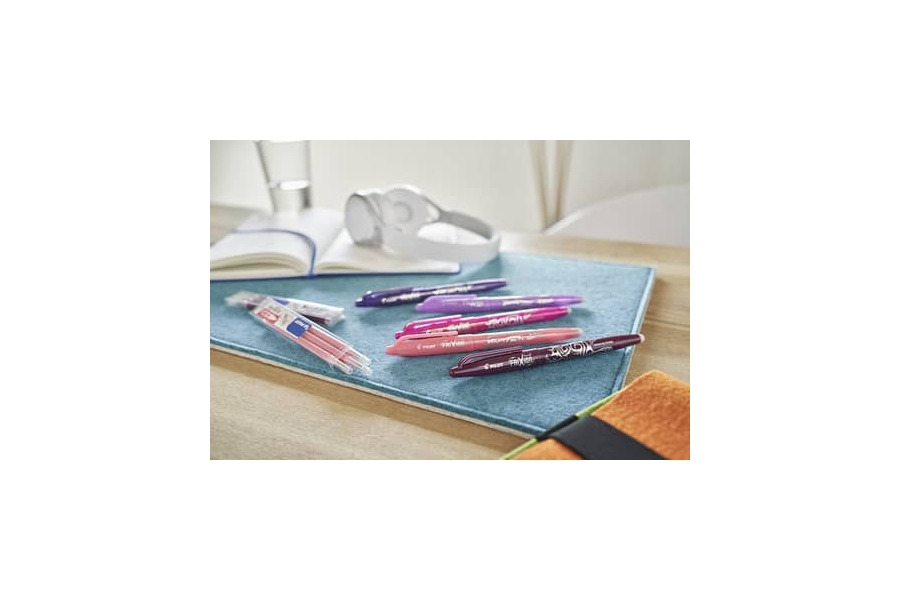 FriXion Ball 4er Set – Bunt: hellblau, pink, violett, hellgrün