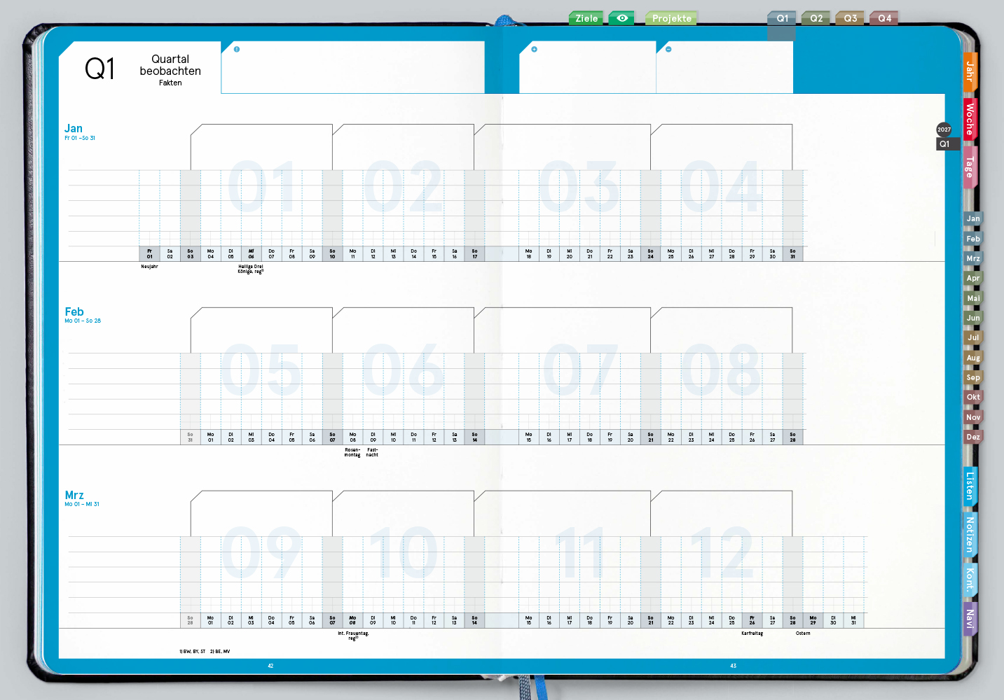 Digital Planner Pro | A4 Business 2027 | mit Navigation