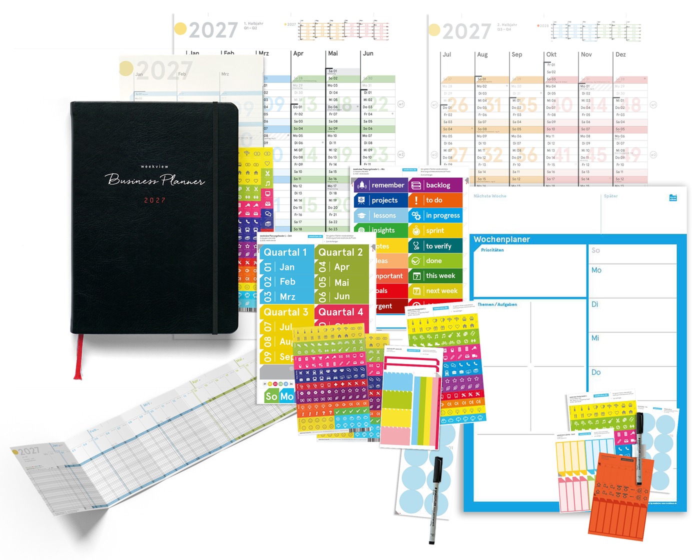 Business Planner 2027 A5+ Bundle Wandplaner