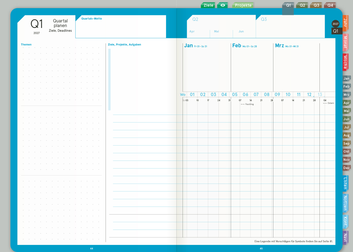 Digital Planner | Business 2027 | mit Navigation, doppelseitig