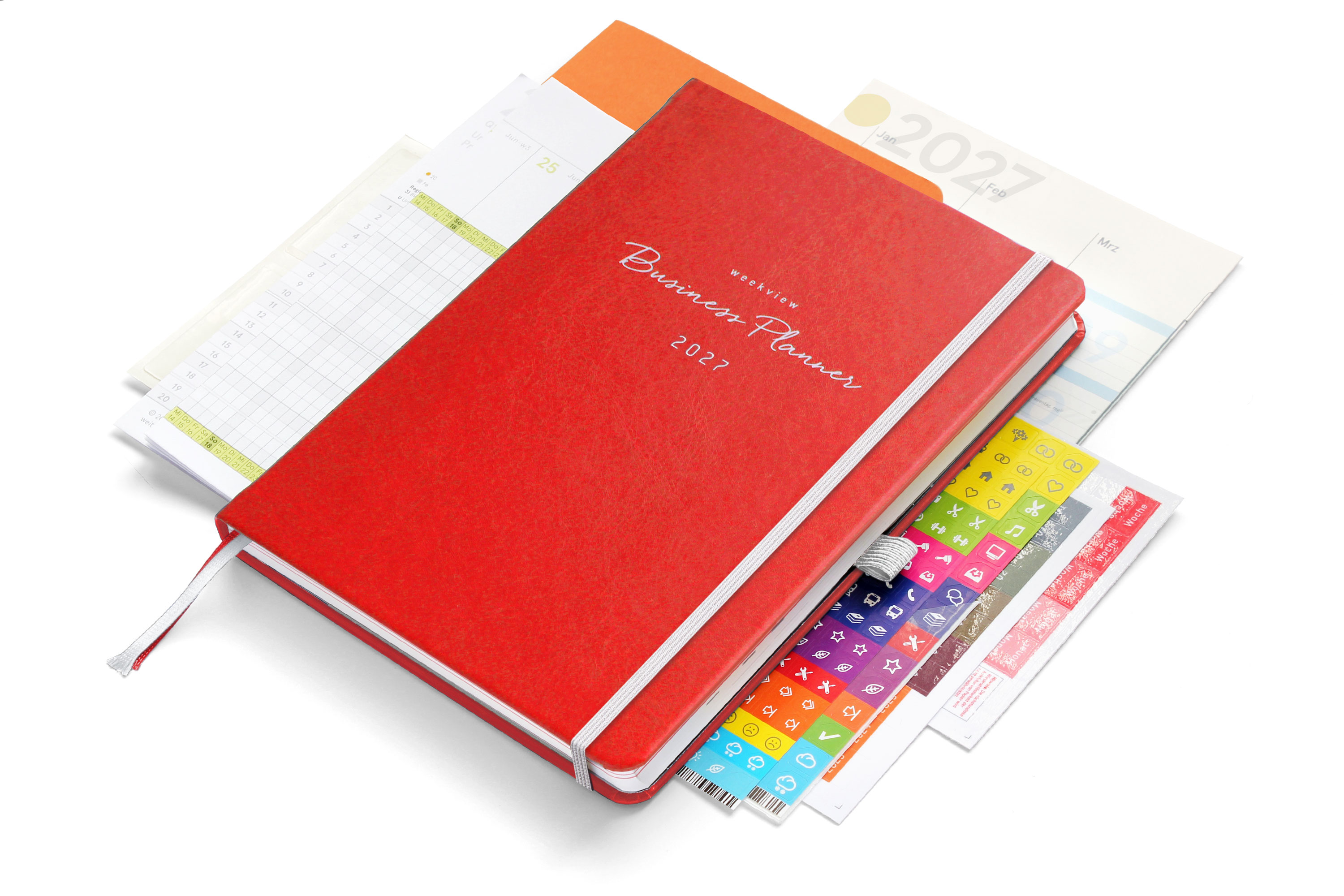 weekview Business Planner 2027 A5+ Premium Plus | Red Scarlet Edition
