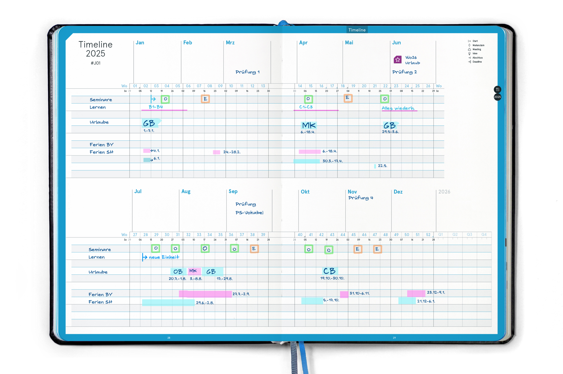 weekview Business Planner Pro A4 2027 – Erfolgsplaner im Großformat
