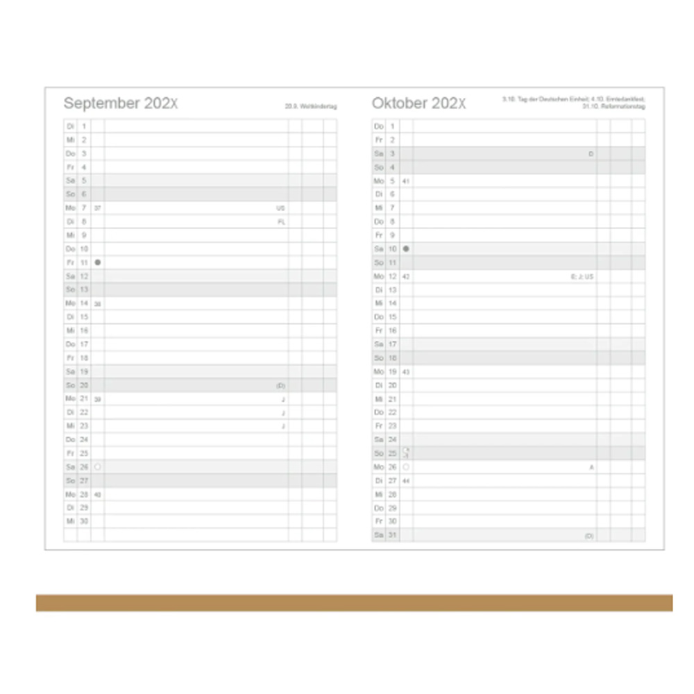 A5 X17 Leporello - Faltplaner 2027