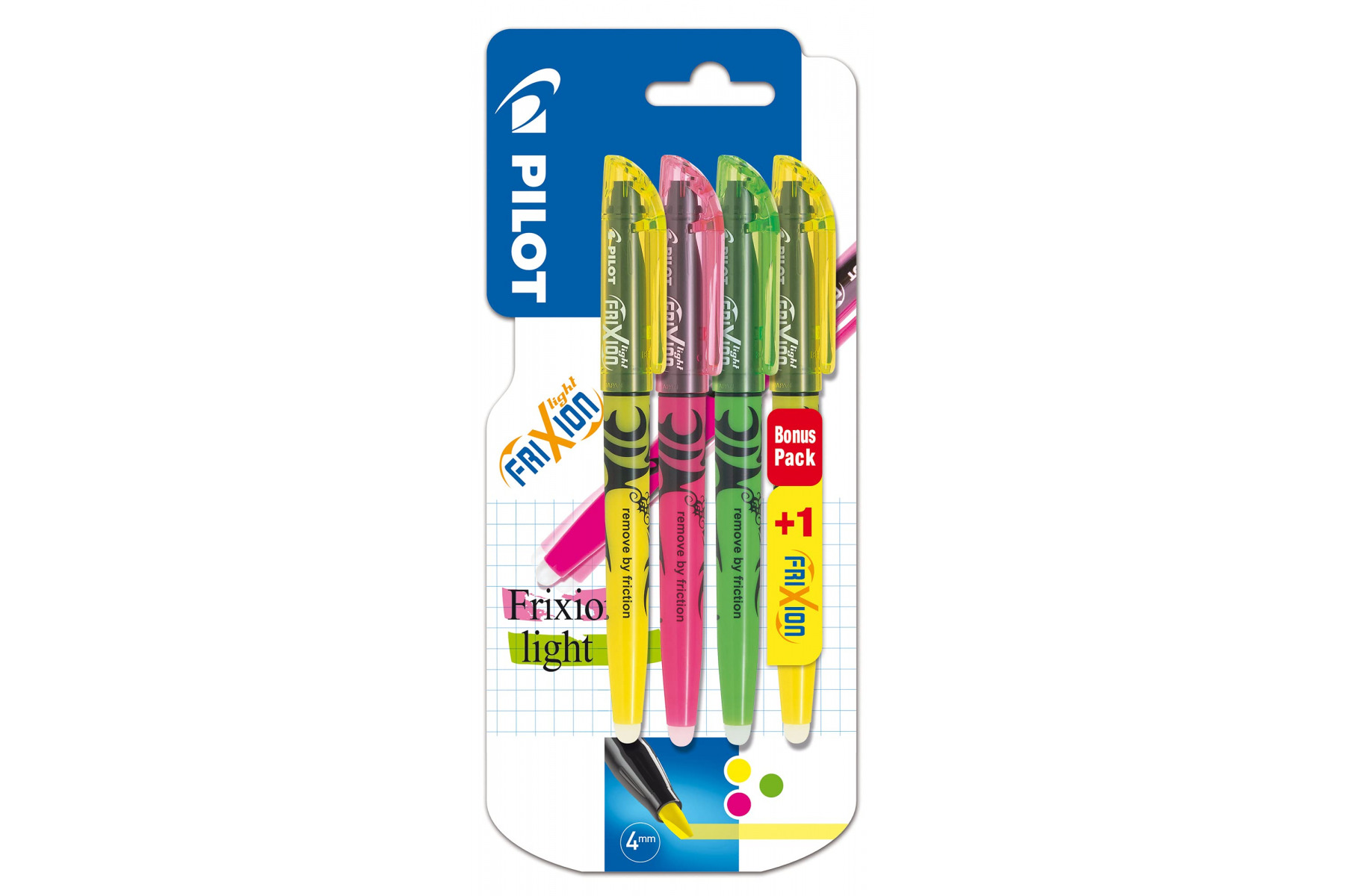 PILOT Frixion Light Textmarker - 4er Set