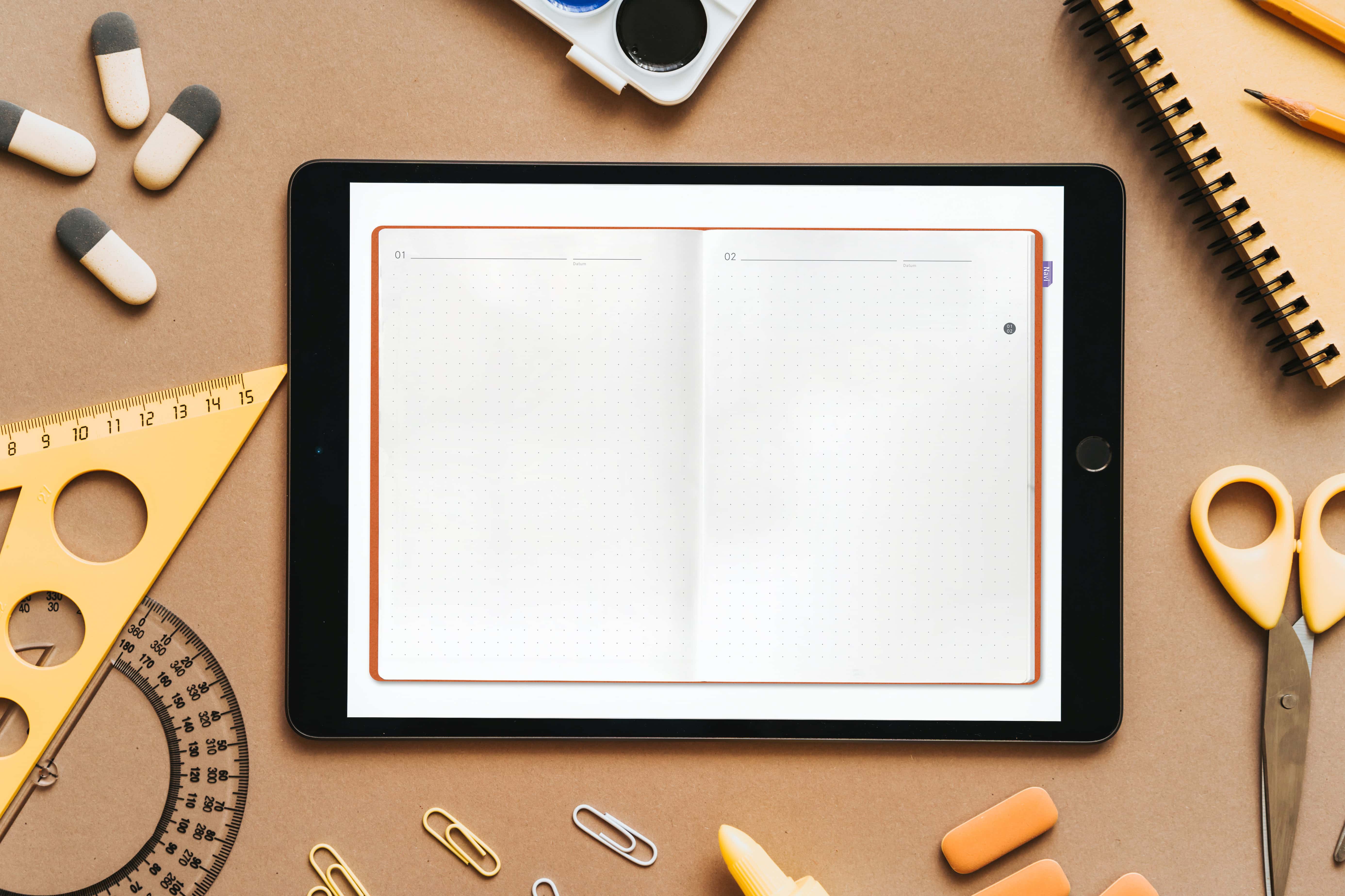 Digital Planner | notes gepunktet | mit Navigation