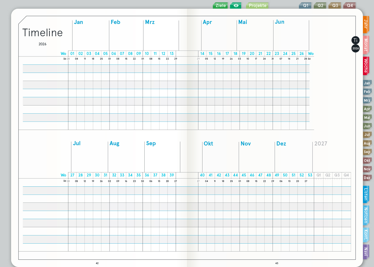 Digital Planner | Business 2026 | mit Navigation