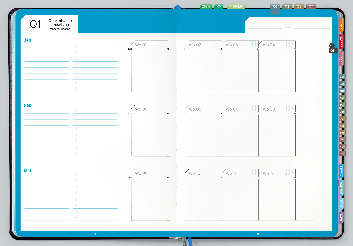 Digital Planner Pro | A4 Business 2027 | mit Navigation