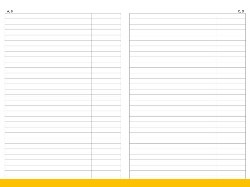 X17 A5 Leporello Adress-/Datenregister