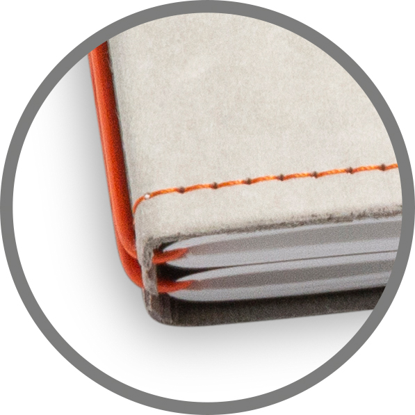 A5 Hülle 4er Texon Stone/Orange inkl. ElastiXs