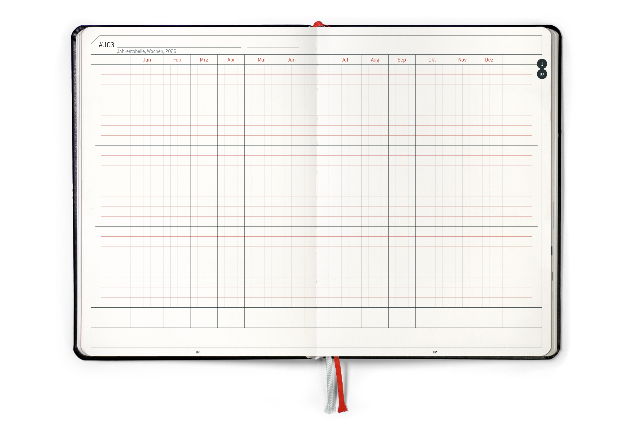 weekview Business Planner 2026 Classic – A5+ Erfolgsplaner mit Wochen- & Quartalsplanung | Black