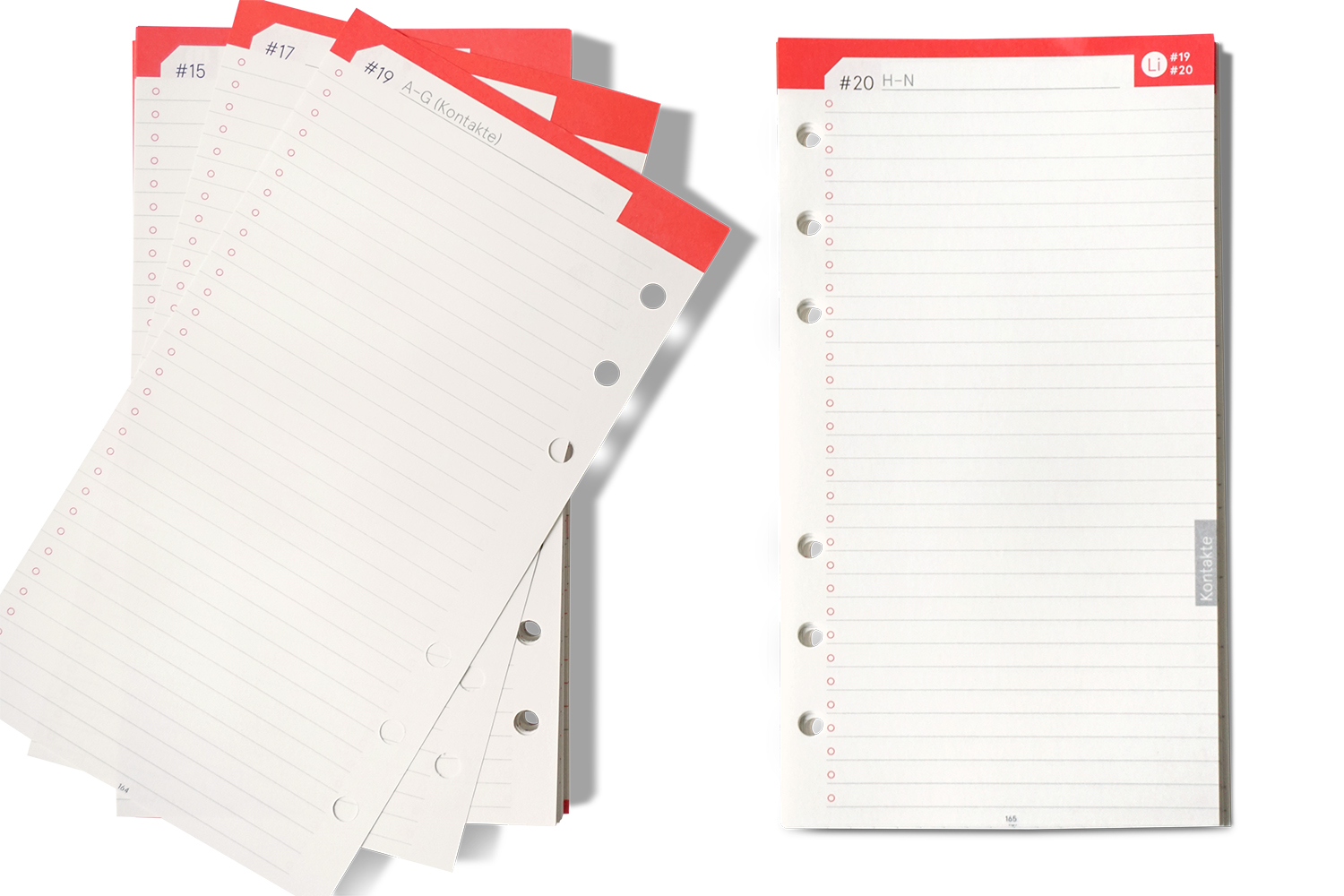 Personal Notizen , Filofax Lochung