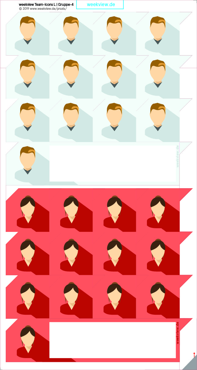 weekview Team Icon Set People L – Symbole für Scrum, Kanban & agiles Arbeiten