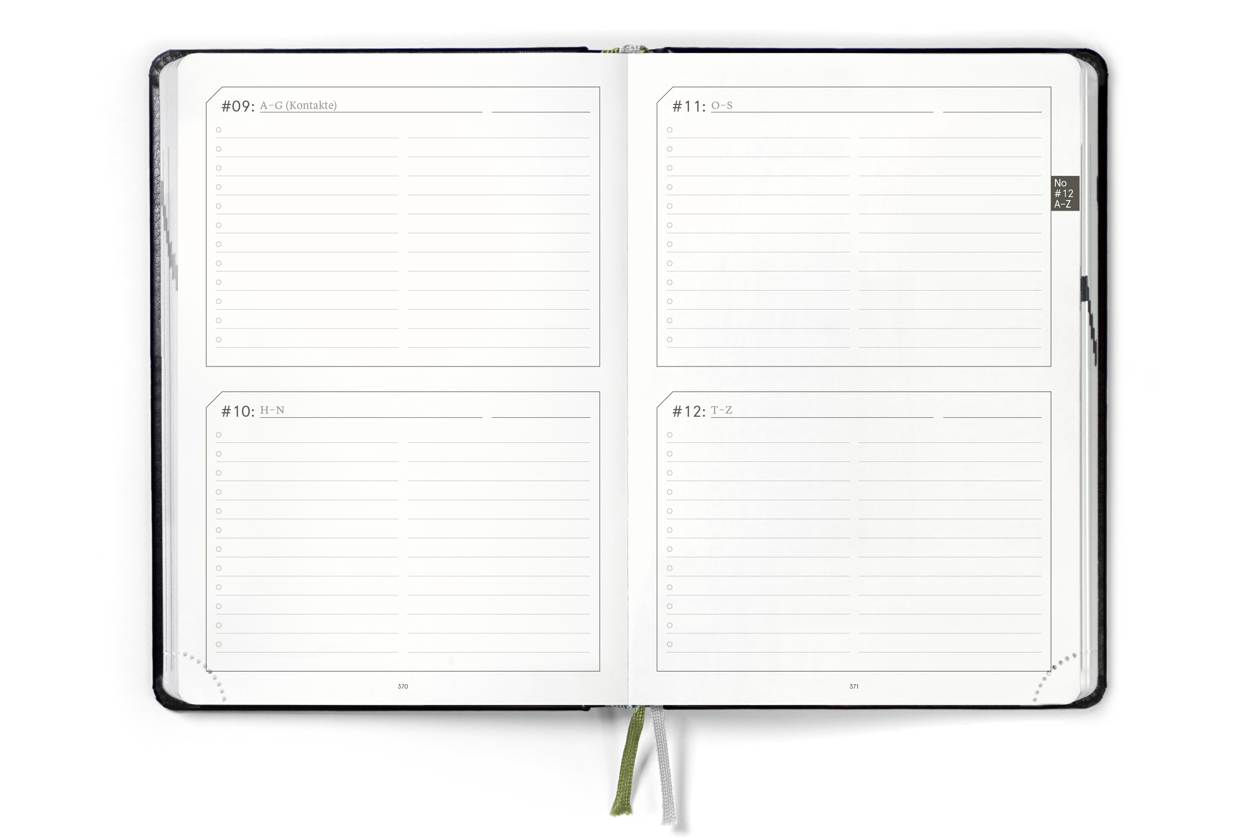 weekview LifeCoach 2027 Innenansicht: Notizseiten liniert