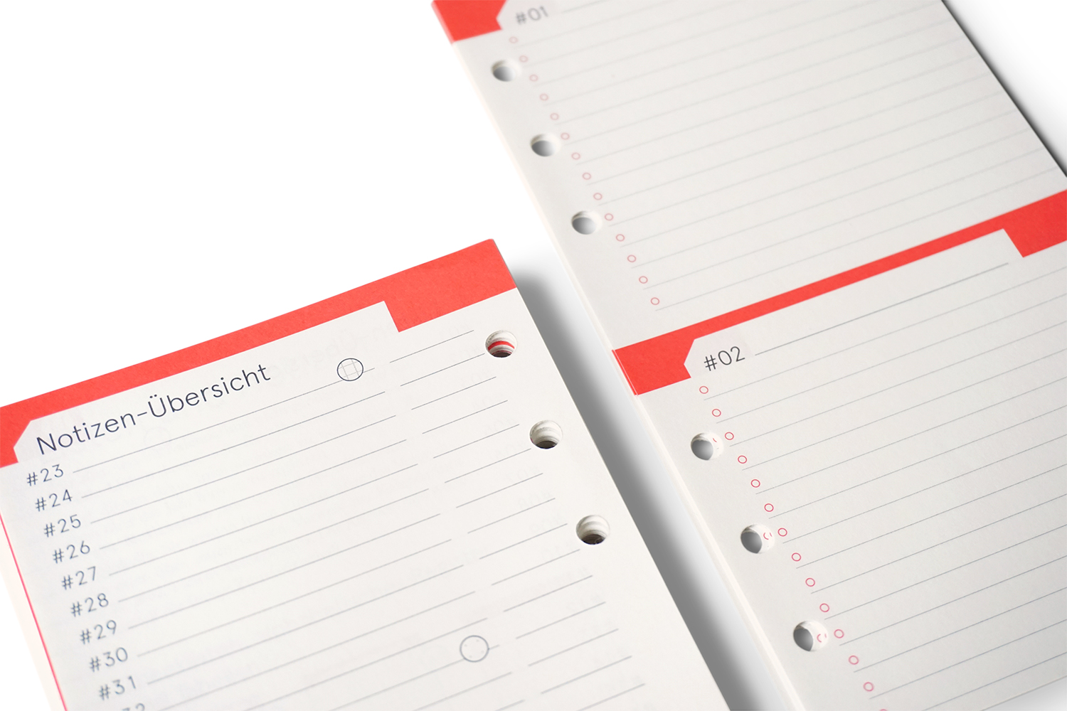 Personal Notizen , Filofax Lochung
