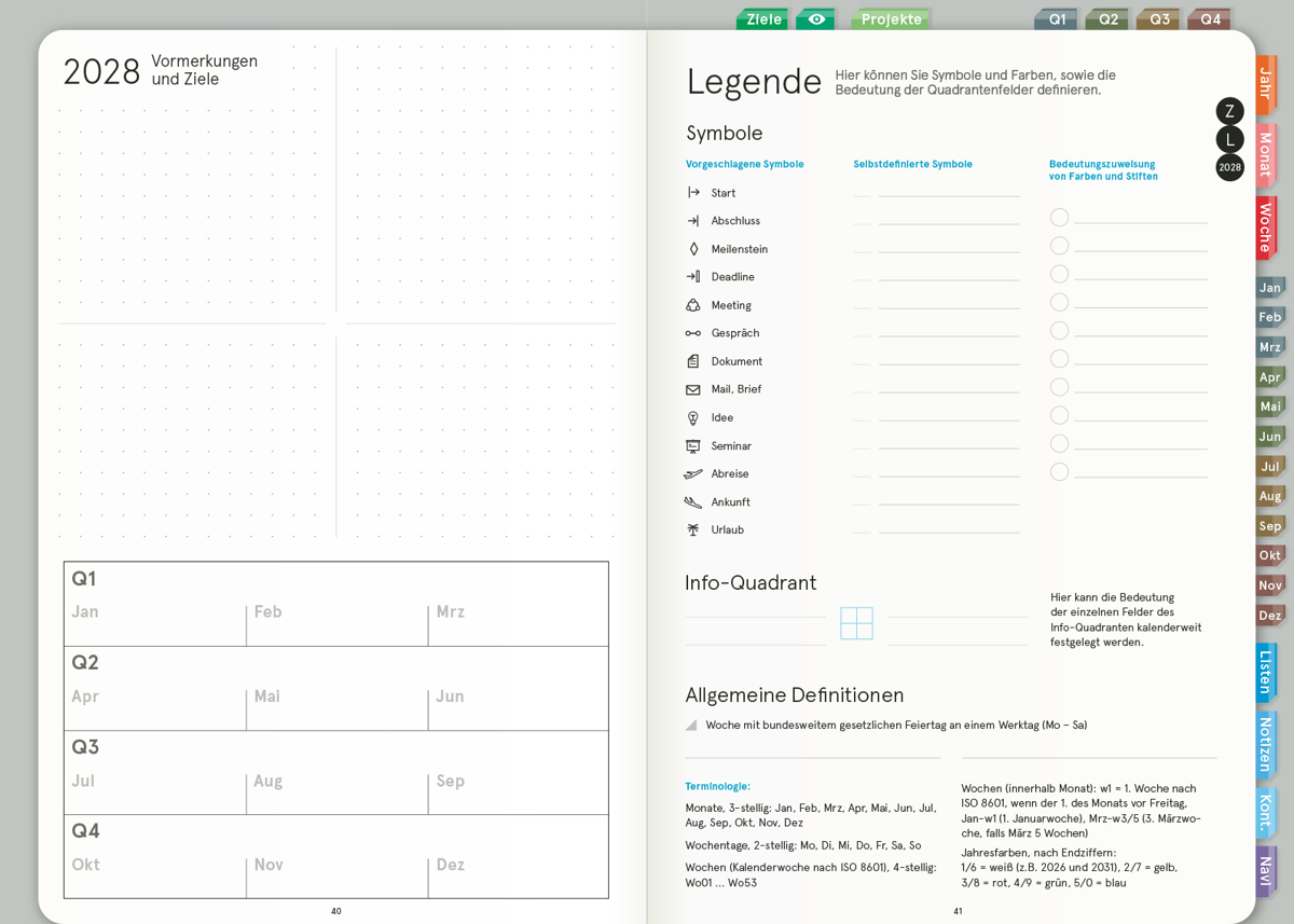 Digital Planner | Business 2027 | mit Navigation, doppelseitig
