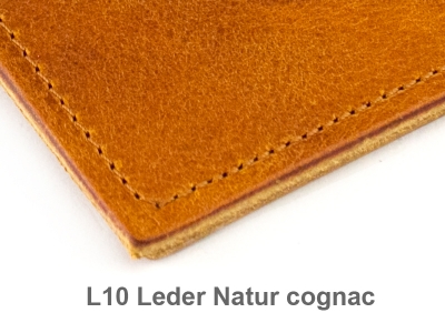 X17 A5 Hülle 4er Leder Natur Cognac inkl. ElastiXs