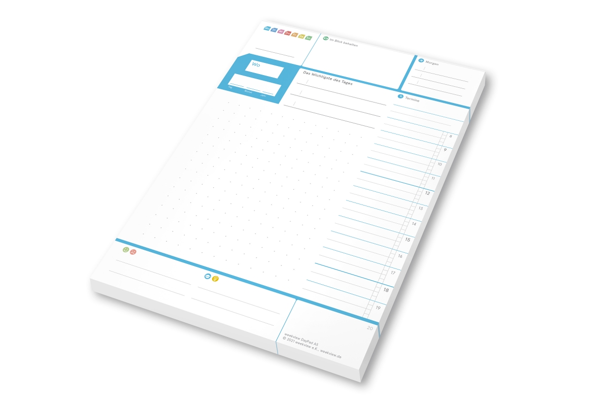 weekview A5 DayPad 3.0 | Der NotizBlock für das Wichtigste des Tages