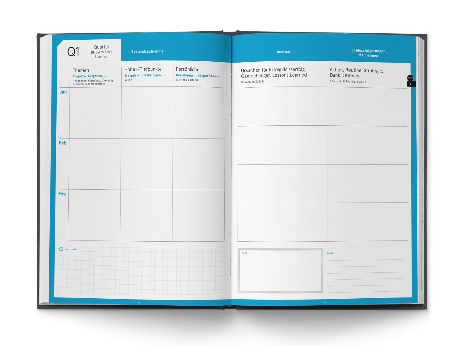 Business Planner Pro A4 — Quartal auswerten