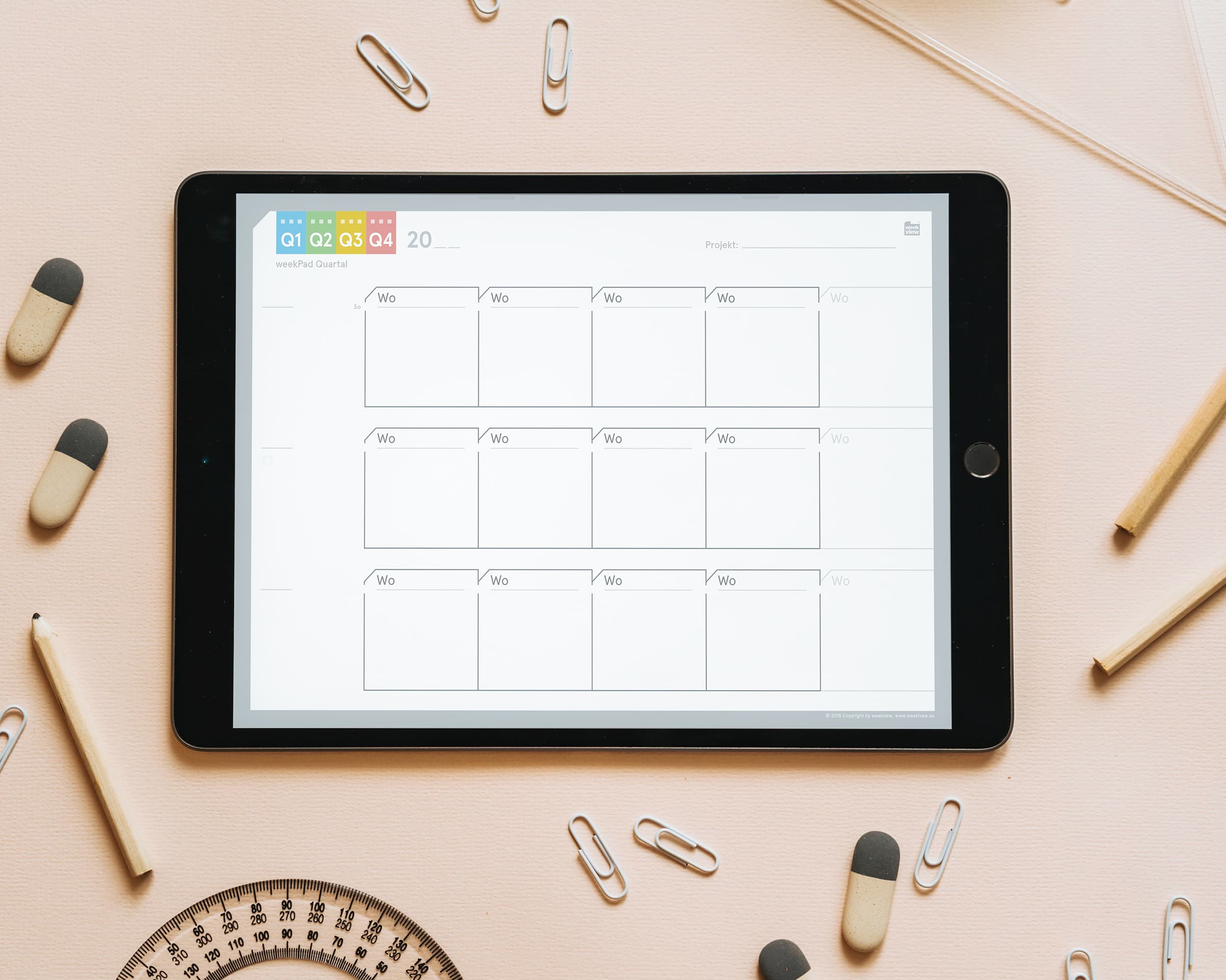 Digital Planner | 3-Monats-Pad | der perfekte Überblick über einen klassischen Zeitraum!