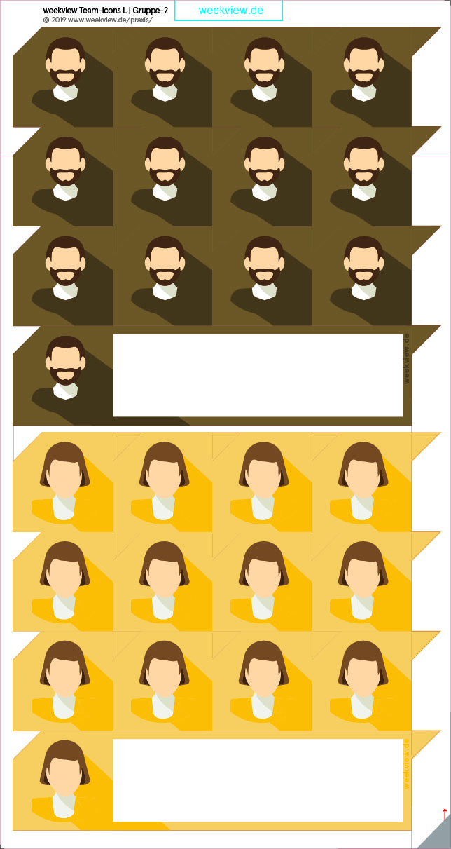 weekview Team Icon Set People L – Symbole für Scrum, Kanban & agiles Arbeiten