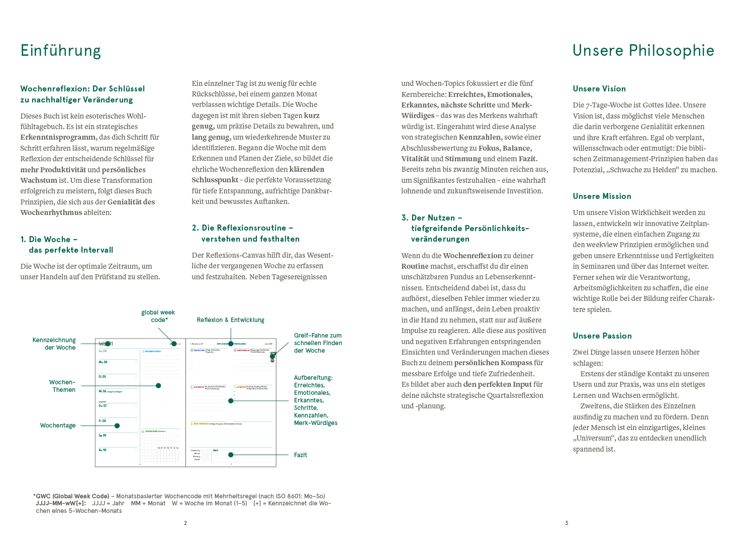 Druckversion doppelseitig - weekview ESSENTIALS 2027 PDF Druckversion zum Selberdrucken A4 Quer