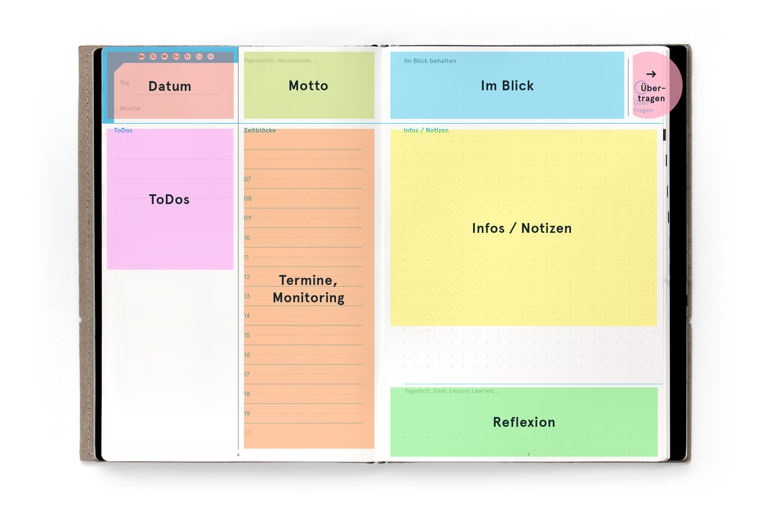 A5 weekview X17 DayBook (1 Tag - 2 Seiten)