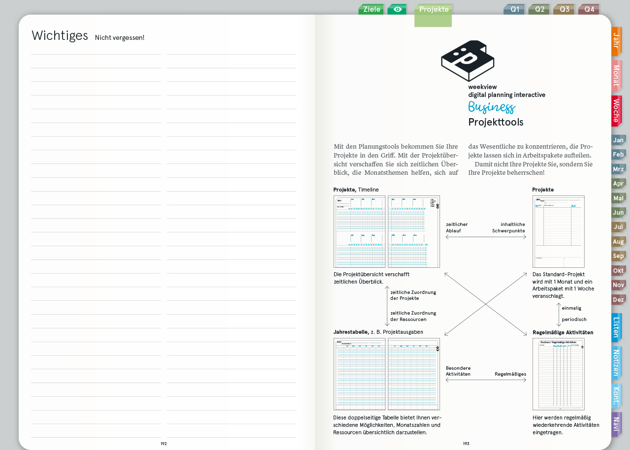 Digital Planner | Business 2026 | mit Navigation