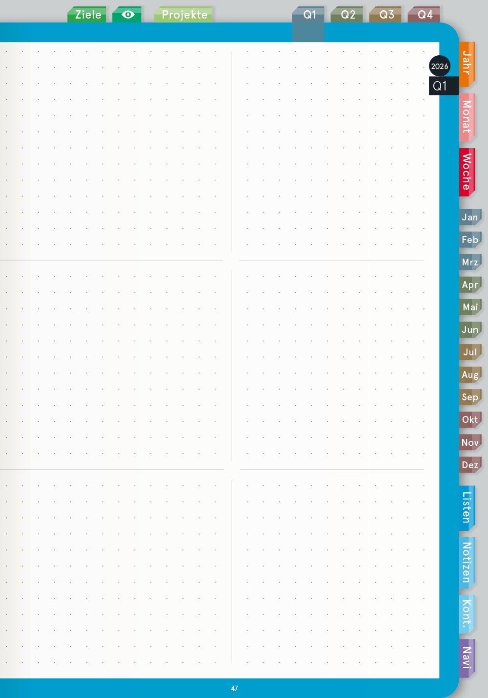 Digital Planner | Business 2026 | mit Navigation, einseitig