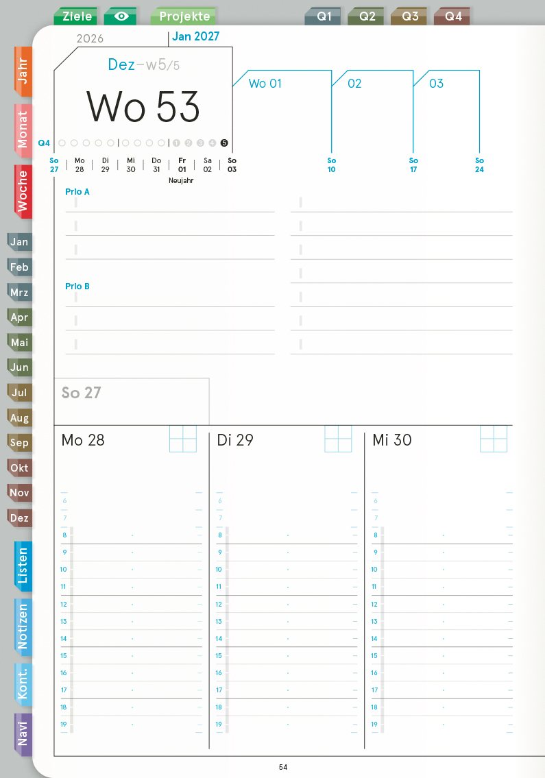 Digital Planner | Business 2027 | mit Navigation, einseitig
