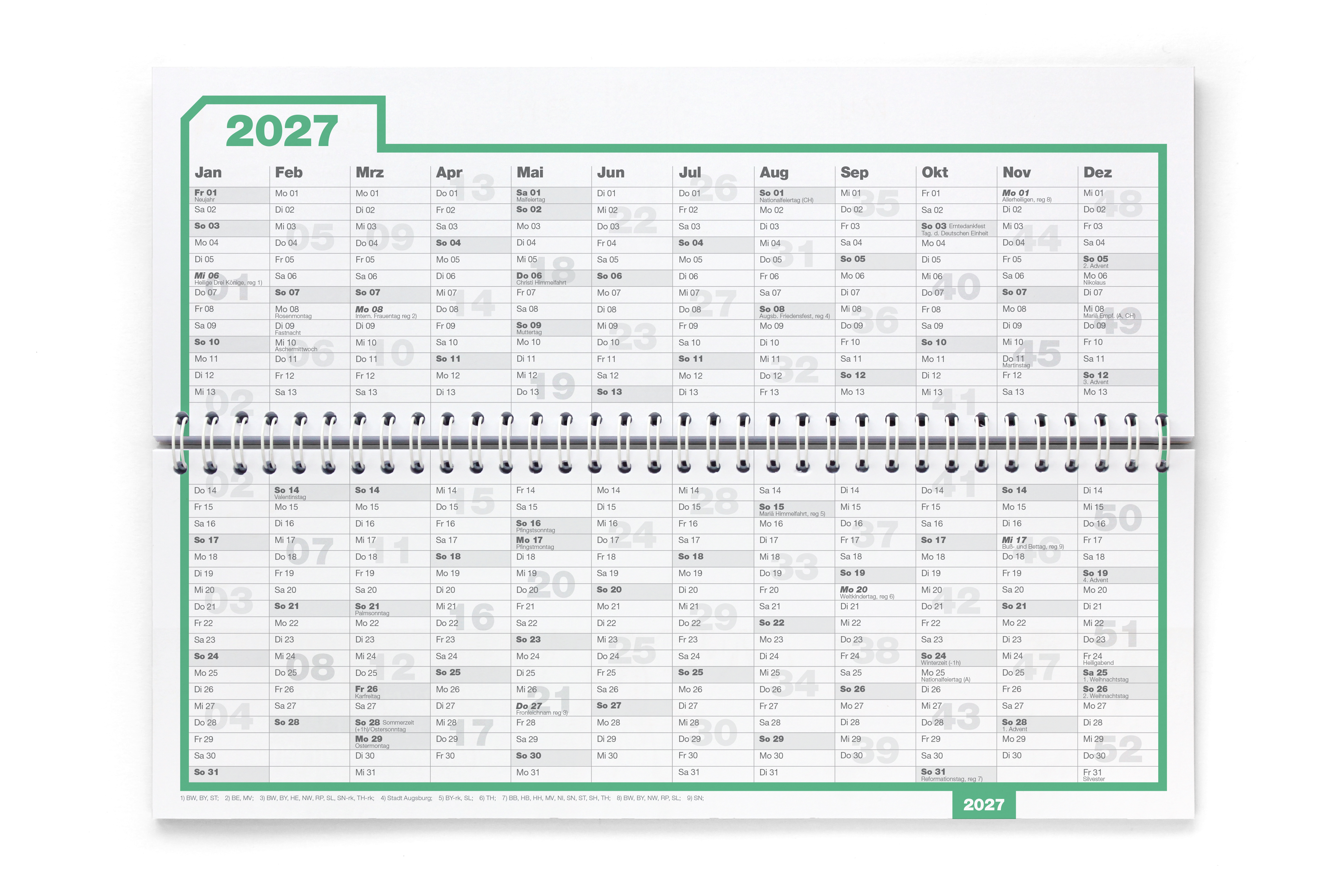 Panorama Tischkalender 2026