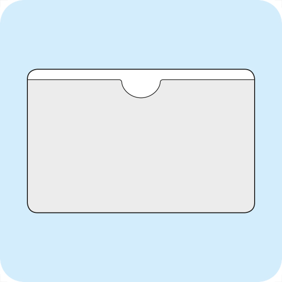 2 x Visitenkartentasche 95 x 60 mm