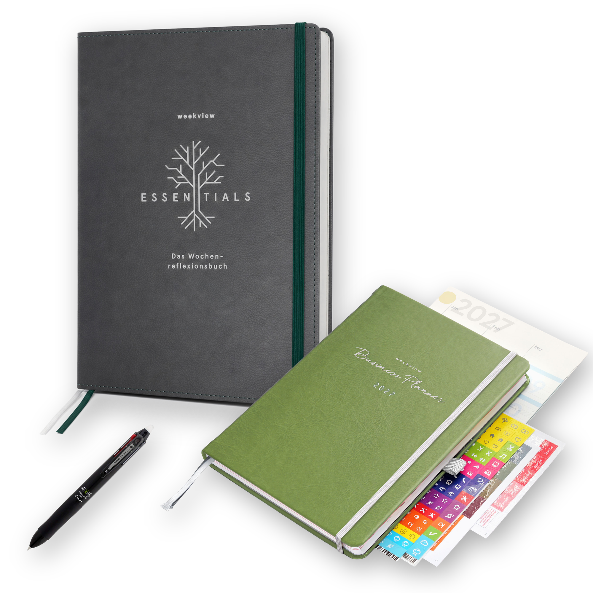 weekview Business Planner 2027 Bundle Essentials – Olive Green Edition