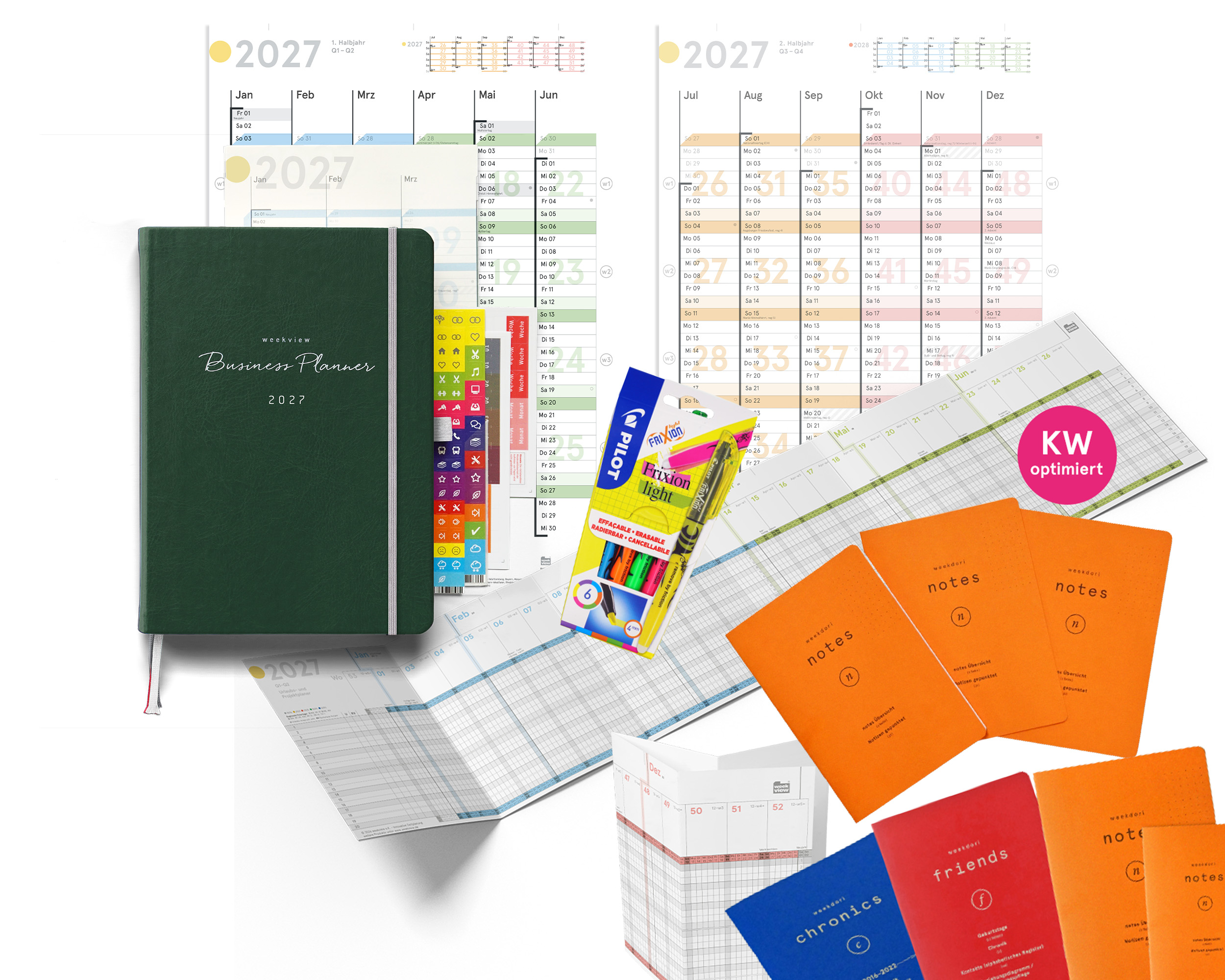weekview Business Planner 2027 A5+ Bundle Dori | British Racing Green Edition