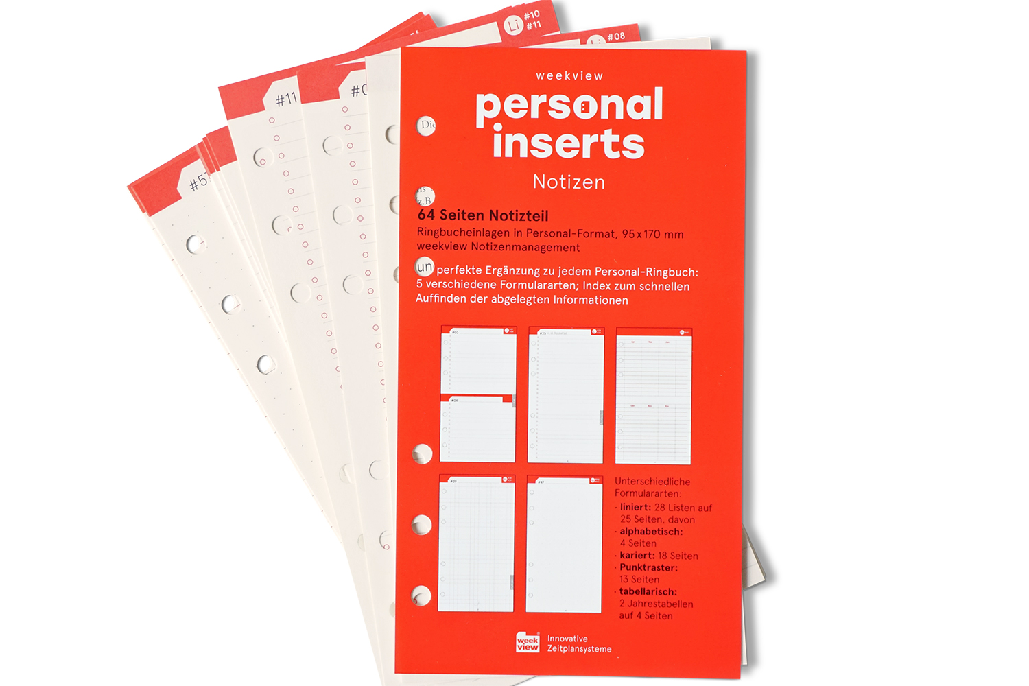 Personal Notizen , Filofax Lochung