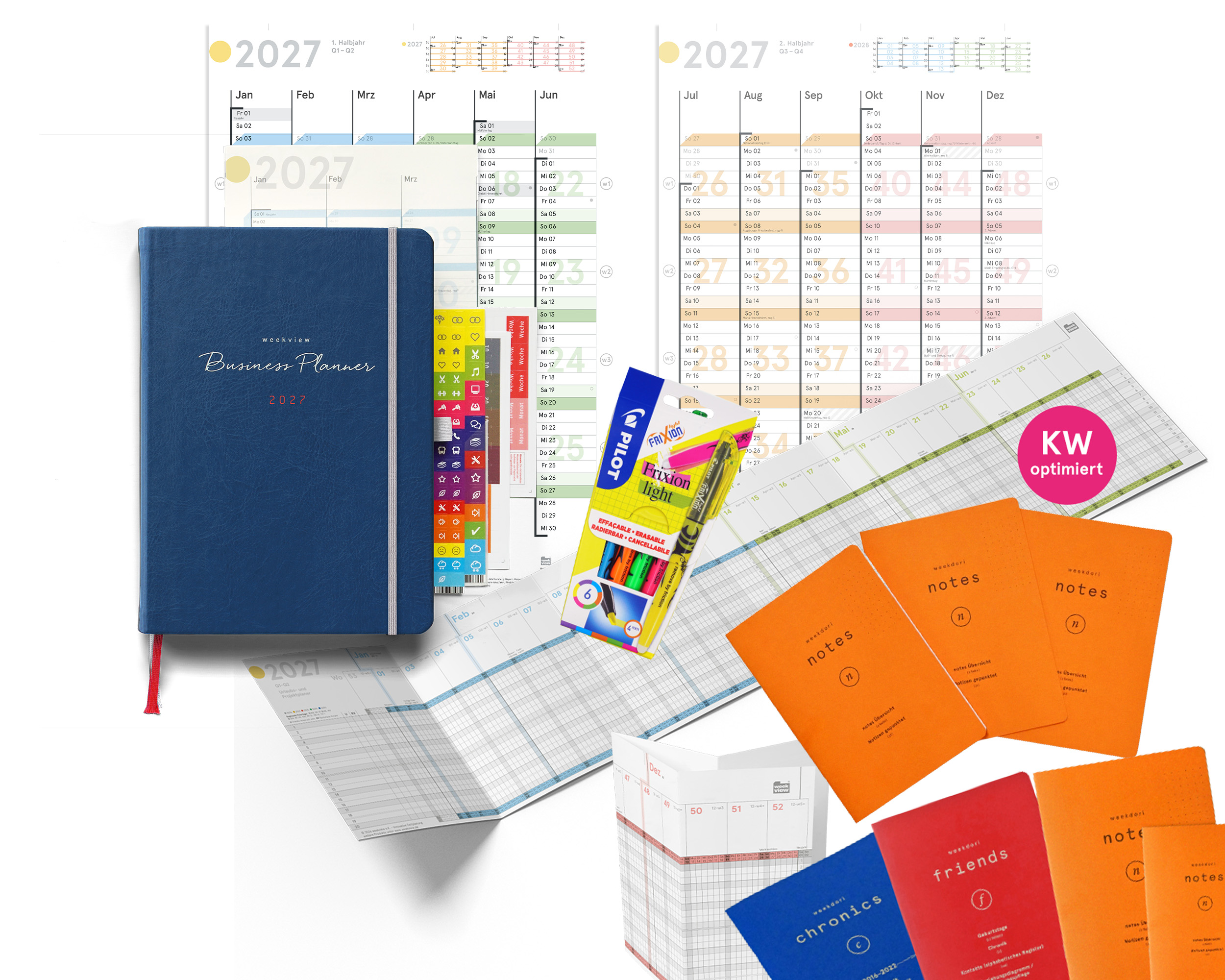 weekview Business Planner 2027 A5+ Bundle Dori | Deep Ocean edition