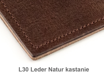 X17 A5 Hülle 4er Leder Natur Kastanie inkl. ElastiXs