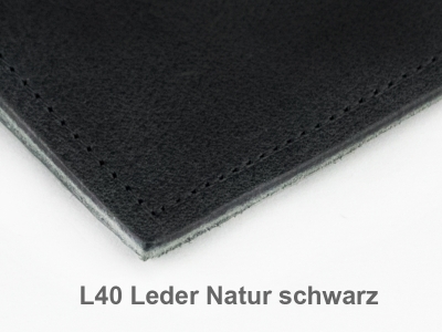 X17 A5 Hülle 4er Leder Natur Schwarz inkl. ElastiXs