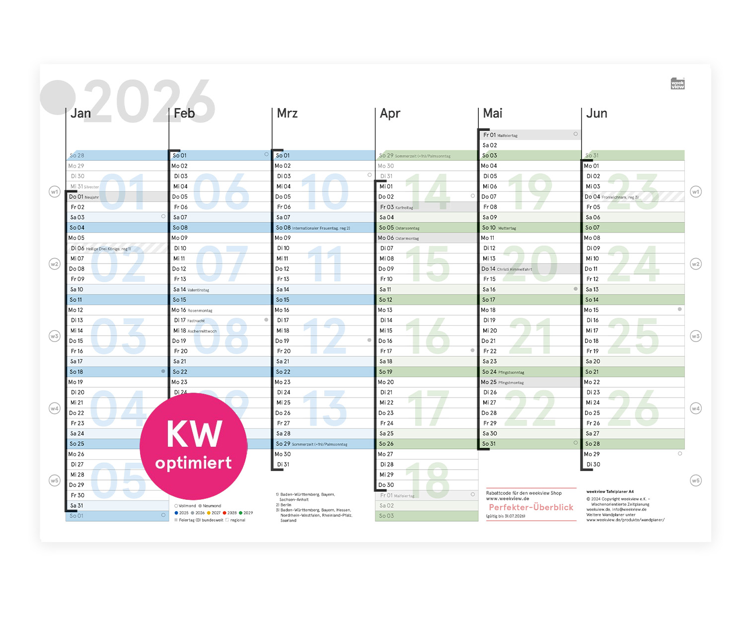 Tafelkalender 2026 A4