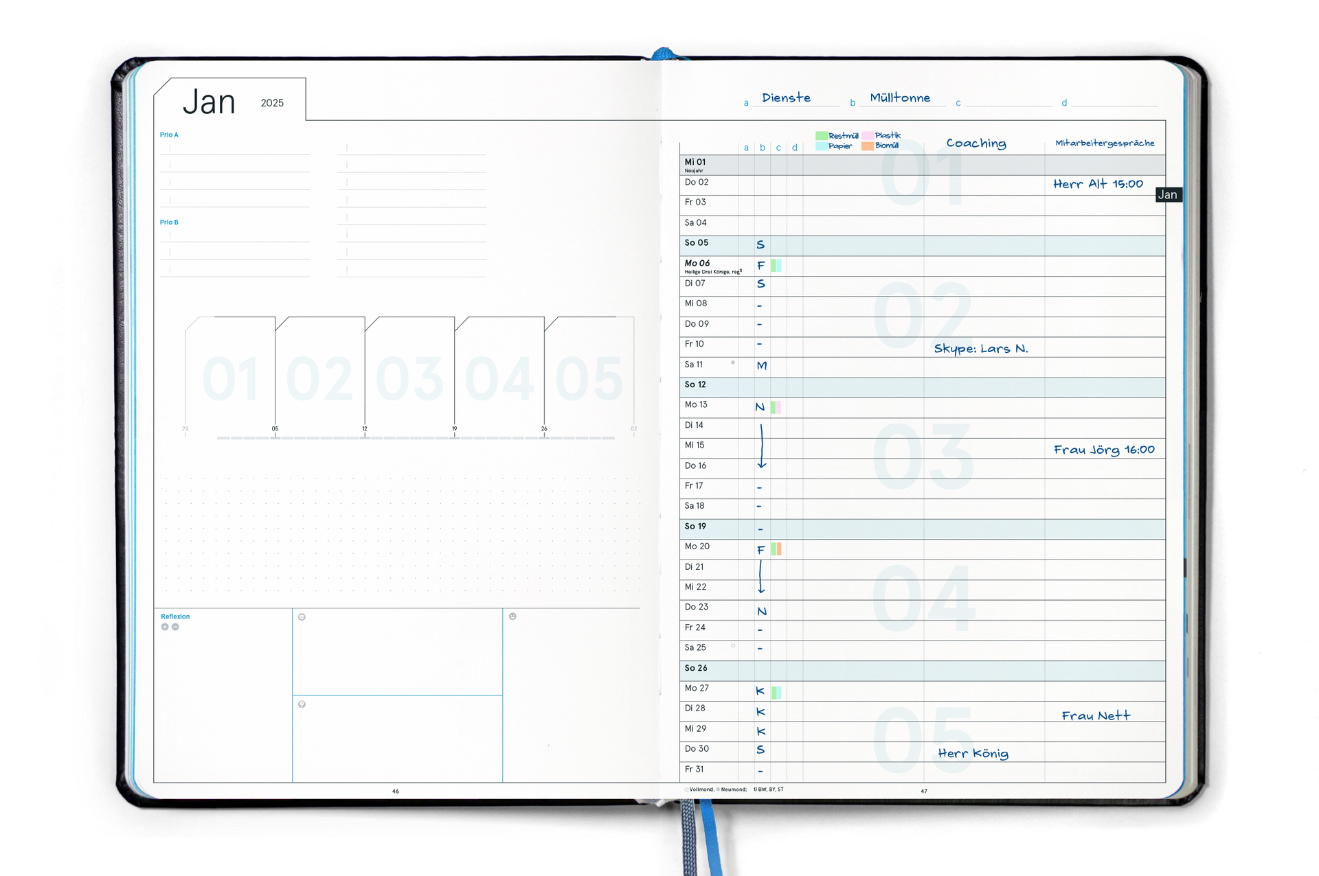 weekview Business Planner Pro A4 2027 Bundle Wandplaner