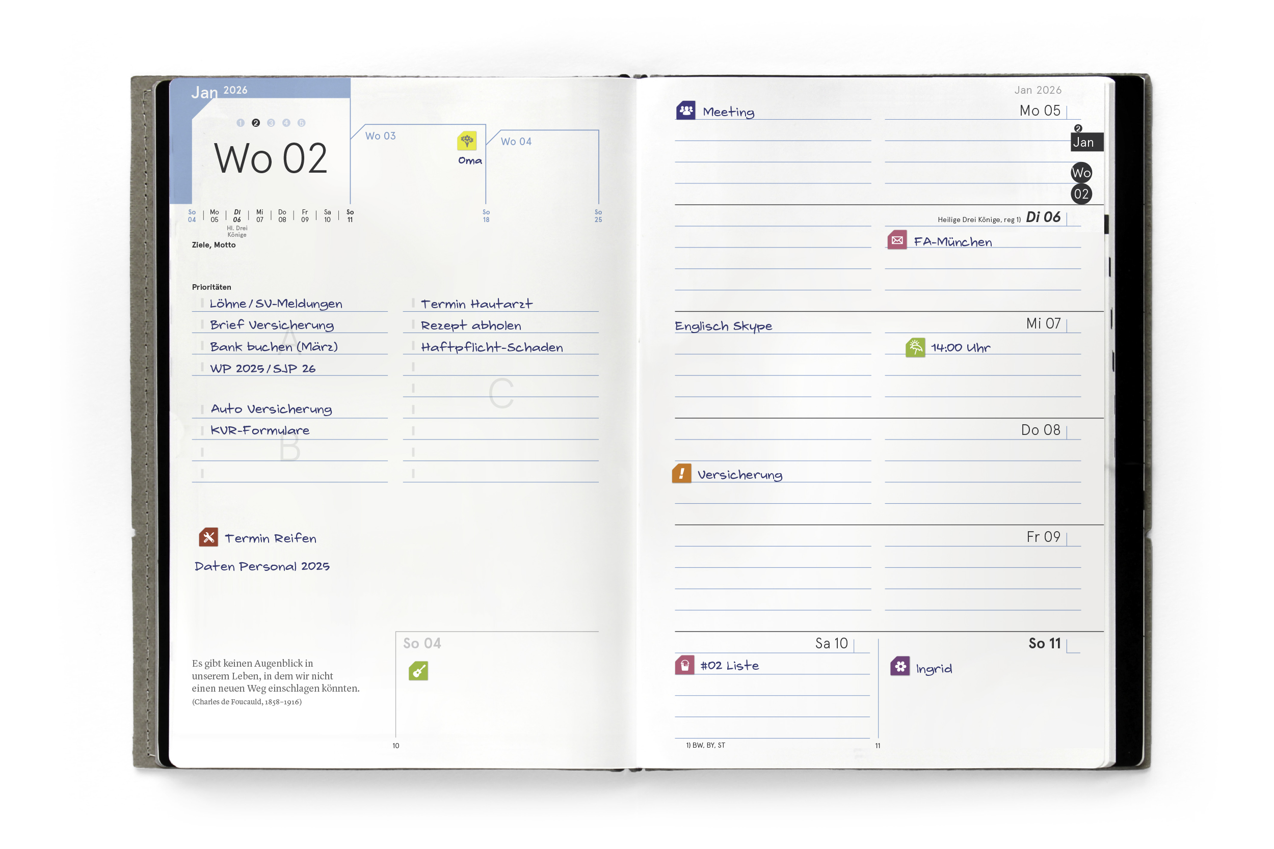 weekview A5 X17 compact 2026 | compact (2 Hefte)