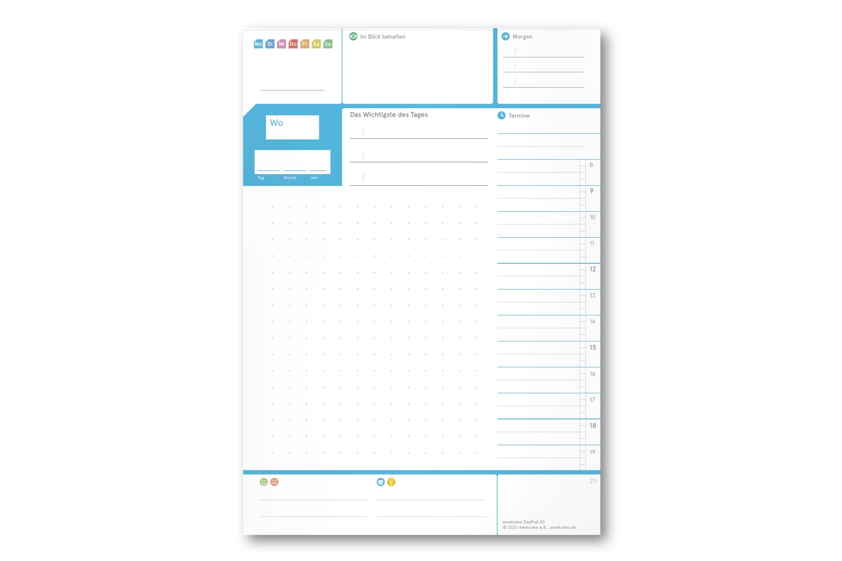 weekview A5 DayPad 3.0 | Der NotizBlock für das Wichtigste des Tages