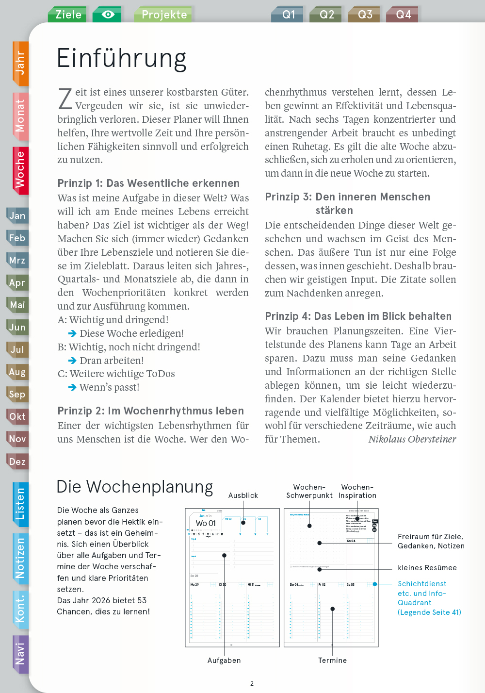 Digital Planner | Business 2026 | mit Navigation, einseitig