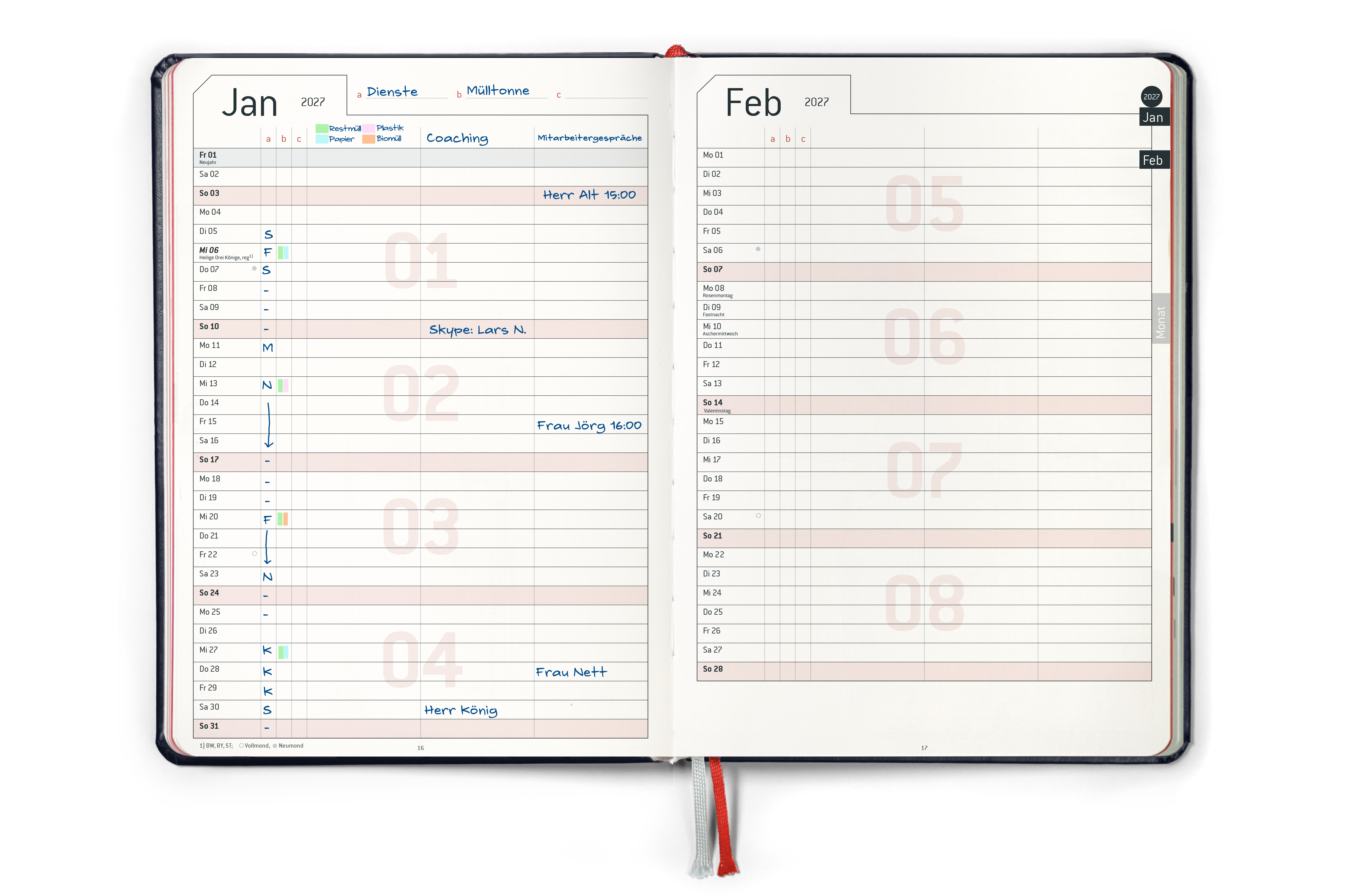 weekview Business Planner 2027 A5+ Bundle Pads | Black Edition